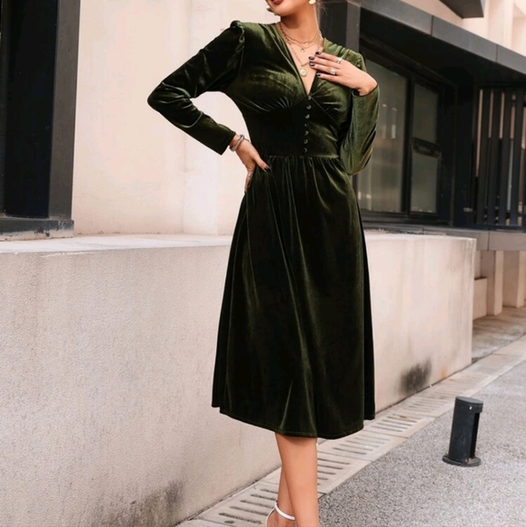 SHEIN Dresses & Skirts - Velvet Day Dress